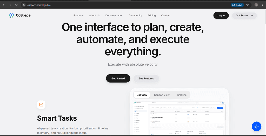 CoSpace Life Operating System Interface